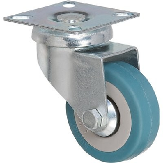 Roulette pivotante à platine série S14  - A: 130 mm | C: 100 mm | Char ou force (kg): 45 kg | B: 68 x 68 mm | G: 30.5 mm | E: 42 x 42 mm | F: 6.5 mm-Lire la description