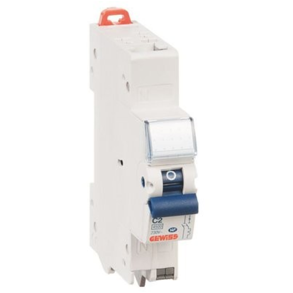 Disjoncteur FIXMATIC 1P+N C2 4,5 KA 1M NG wiss - Connexion: Auto/auto | In (A): 2 Disjoncteur FIXMATIC 1P+N C2 4,5 KA 1M NG wiss - Connexion: Auto/auto | In (A): 2-Lire la description