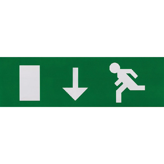 Etiquette de signalisation adhésive pour bloc lumineux  - Type: Flèche droite-Lire la description