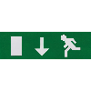 Etiquette de signalisation adhésive pour bloc lumineux  - Type: Flèche droite