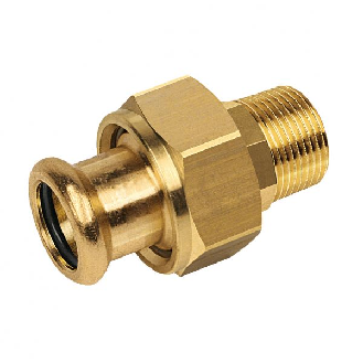Raccord union pressfitting bronze  Ø 3/8" M x 12*-Lire la description