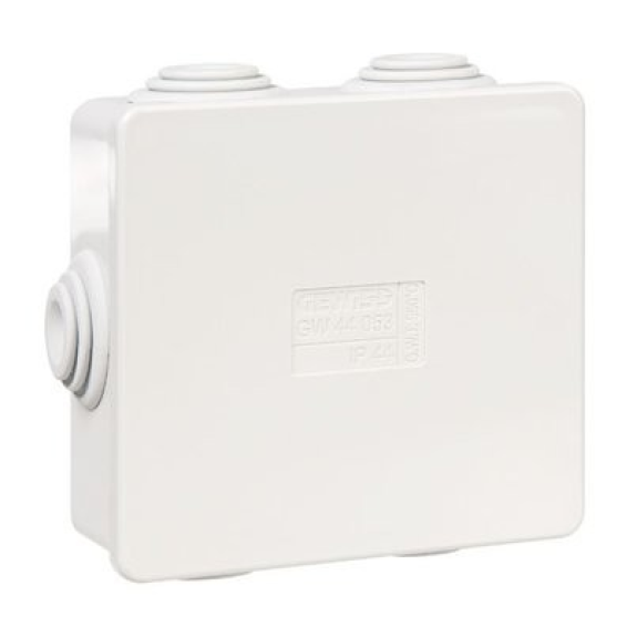îte de dérivation avec passe-fils - GW44 wiss - Dimension: 100 x 100 x 50 mm | Profondeur: 58 mm-Beschreibung lesen