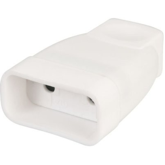 Prolongateur plastique 2P - 6 A  - Couleur: Blanc-Lire la description
