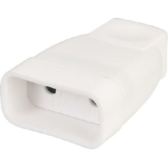 Prolongateur plastique 2P - 6 A  - Couleur: Blanc-Lire la description