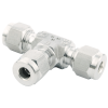 Raccord à double bague de comp. pour tubes inox - Té union égal - Inox - Ø6mm - +455°C