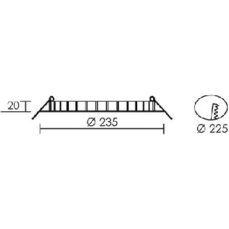 Spot fixe Downligt LED FLAT 20-Lire la description