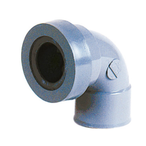 Coude FF 87° PVC décharge  Ø 80-Lire la description