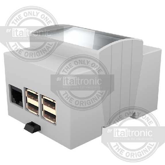 KIT CONTENITORE MODULBOX XTS 4M RASPBERRY PI 3 B-B+ KIT CONTENITORE MODULBOX XTS 4M RASPBERRY PI 3 B-B+-Lire la description