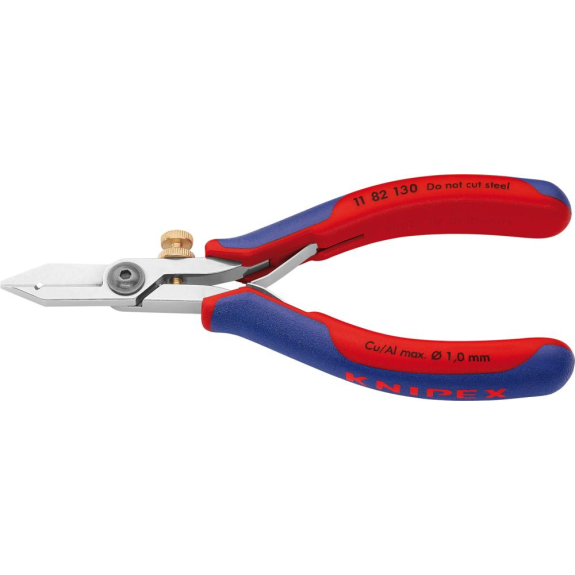 Tijeras pelacables electrónica KNIPEX 130 mm cabeza pulida, mango 2 comp. Tijeras pelacables electrónica KNIPEX 130 mm cabeza pulida, mango 2 comp.-Leer más