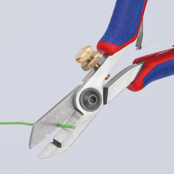 Tijeras pelacables electrónica KNIPEX 130 mm cabeza pulida, mango 2 comp. Tijeras pelacables electrónica KNIPEX 130 mm cabeza pulida, mango 2 comp.-Leer más