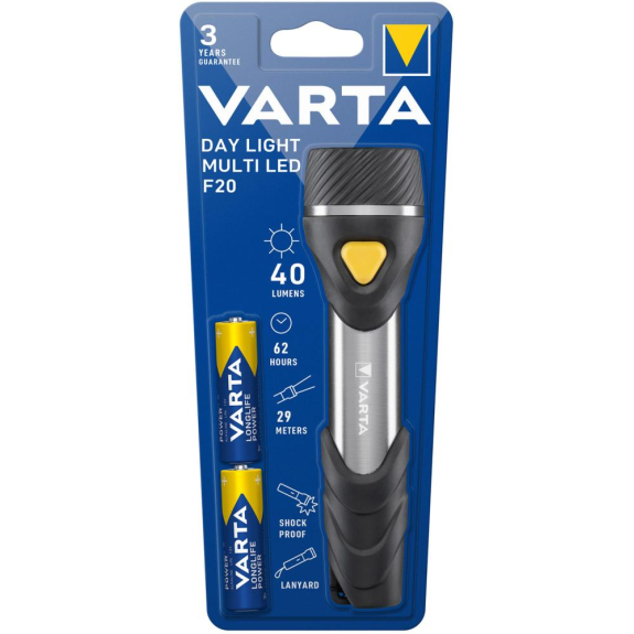Taschenlampe Day Light Multi LED F20 mit Batterien VARTA Taschenlampe Day Light Multi LED F20 mit Batterien VARTA-Beschreibung lesen