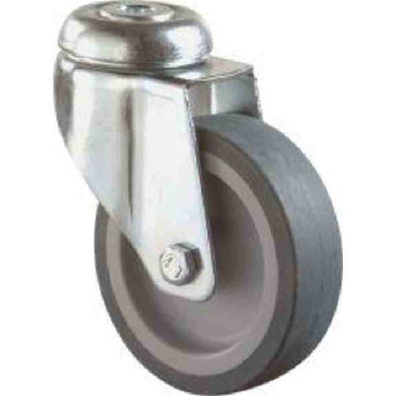 Lenkrolle 125mm,C101 Rückenloch,Gummirad,GL C101.A80.125-Beschreibung lesen