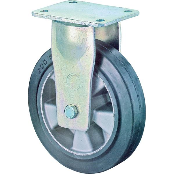 Bockrolle 160mm RR110.B80Platte,Elastik schw.,KL RR110.B80.160 Bockrolle 160mm RR110.B80Platte,Elastik schw.,KL RR110.B80.160-Beschreibung lesen