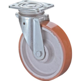 Lenkrolle 125mm N100.C10 Platte,Polyure Guss,KL N100.C10.129-Beschreibung lesen