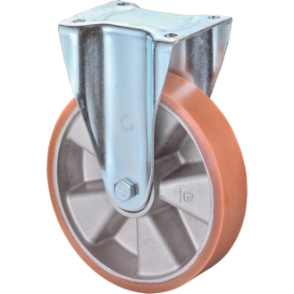 Bockrolle 100mm N110.B90 Platte,Polyure Guss,KL N110.B90.102-Beschreibung lesen