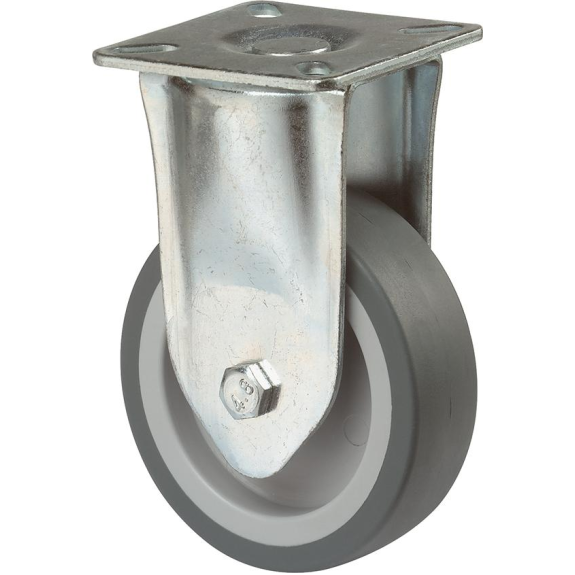 Bockrolle 125 mm,C110 Platte,Gummirad,GL C110.A80.125-Beschreibung lesen
