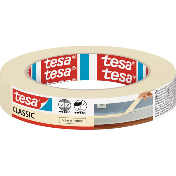 tesa Malerband Classic, 50m:19mm tesa Malerband Classic, 50m:19mm-Beschreibung lesen