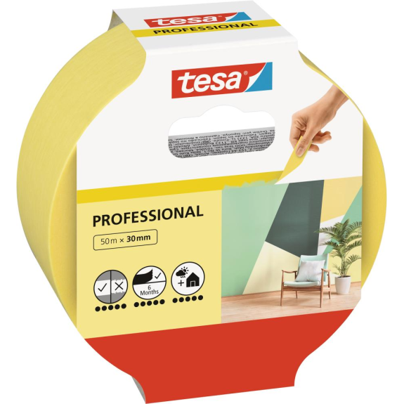 tesa Malerband Professional, 50m:30mm tesa Malerband Professional, 50m:30mm-Beschreibung lesen