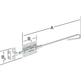 Bolzen-Stangenriegel 400X100 verz-Beschreibung lesen
