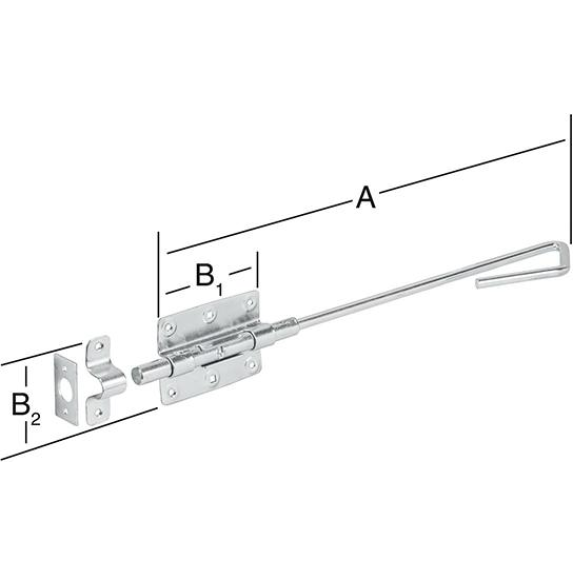 Bolzen-Stangenriegel 400X100 verz Bolzen-Stangenriegel 400X100 verz-Beschreibung lesen