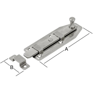 Fensterriegel 100x35mm gerade, Edelstahl V2A-Beschreibung lesen