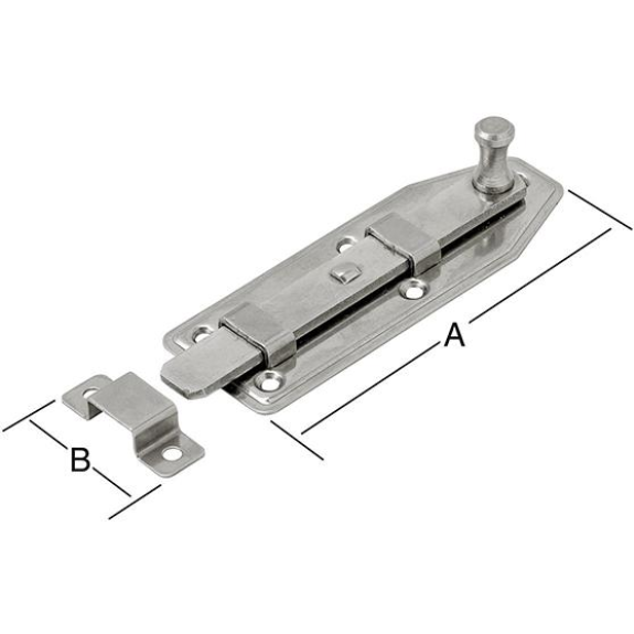 Fensterriegel gerade 80X30mm,Est (V2A)-Beschreibung lesen