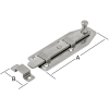 Fensterriegel gerade 80X30mm,Est (V2A)