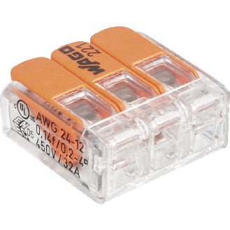Mini borne de connexion  à levier série 221 - Nombre de fil: 2 | Nombre de pièce: 16-Lire la description