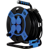 Kabeltrommel 40m Kunststoff 4-fach IP 44 H05VV-F 3G1,5 sw/bl Beschaffungsartikel