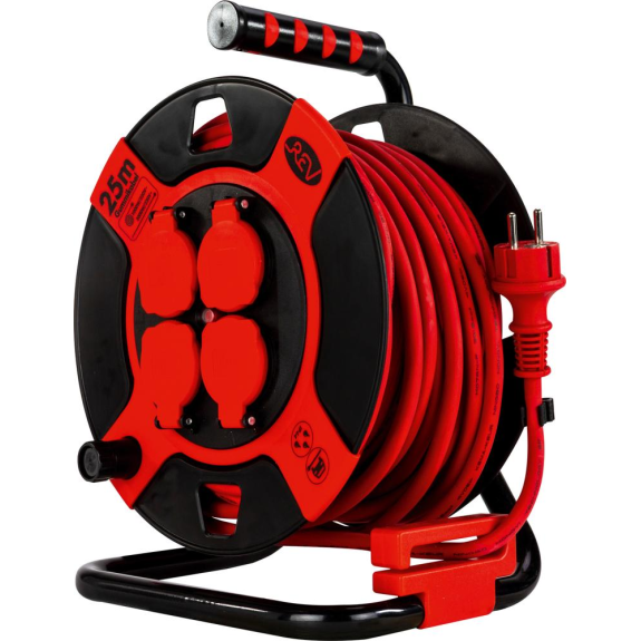 Tambour de câble 40m 4 fois IP 44 Plastique H07RN-F 3G1.5 Articles d'approvisionnement SW-RT-Leggi tutto
