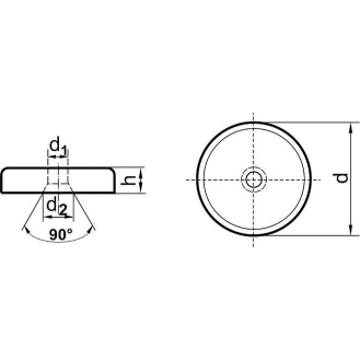 NdFeB-Flachgreif. m.Bohr.40 x 8,0mm Beloh-Beschreibung lesen