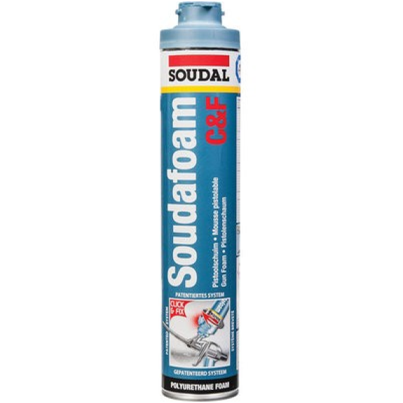 Mousse PU pistolable, soudafoam CLICK & FIX-Lire la description