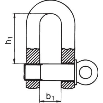 Schäkel gerade schwarz-Zn 8,0mm-5/16"-Beschreibung lesen