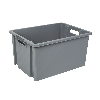 Bac de rangement gerbable et emboitable novabac "5201589" gris de 30L