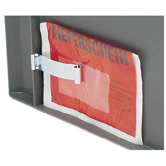 Etikettenklammer für Transport-Stapelkasten-Beschreibung lesen