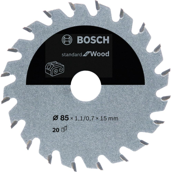 HM-Kreissägeblatt 85x1,1/0,7x15 20Z  VE à 1 Stück Standard Wood f Akkusägen-Beschreibung lesen