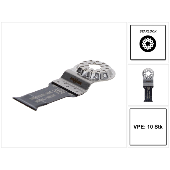 E-Cut Sägeblatt Univl28x55mm VE à 10 Stück Starlock E-Cut Sägeblatt Univl28x55mm VE à 10 Stück Starlock-Beschreibung lesen