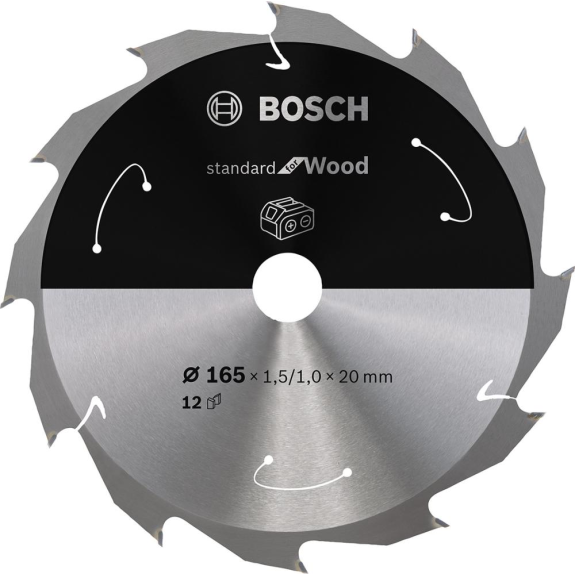 HM-Kreissägeblatt 165x1,5/1x20 12Z  VE à 1 Stück Standard Wood f Akkusägen-Beschreibung lesen