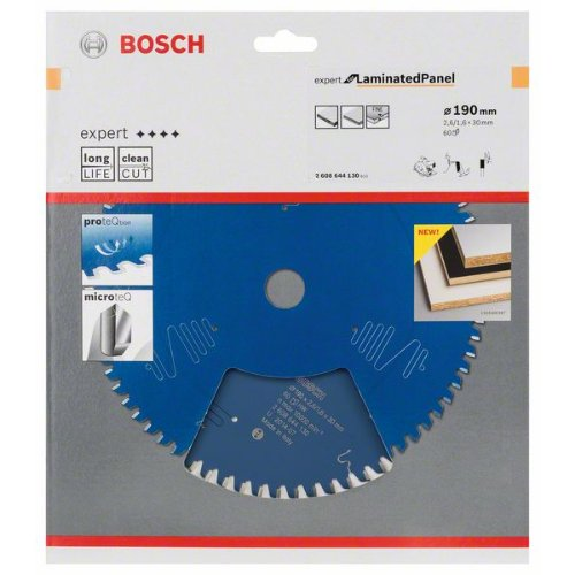 HM-Kreissägeblatt 190x2,6/1,6x30 60Z WZ BosVE à 1 Stück Expert f. Laminated Panel-Beschreibung lesen