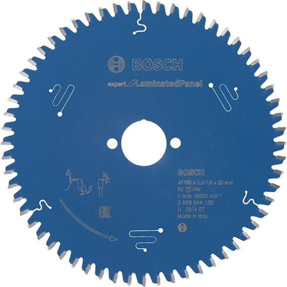 HM-Kreissägeblatt 190x2,6/1,6x30 60Z WZ BosVE à 1 Stück Expert f. Laminated Panel-Beschreibung lesen