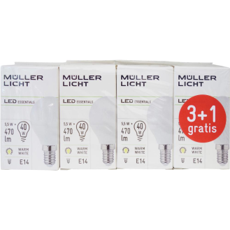 4x LED Tropfen 5,5W E14 470lm-Beschreibung lesen