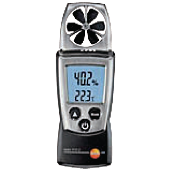 -anémomètre + humidité 410-2 compact pour mesure d'humidité relative température ambiante et vitesse d'air avec étui-Lire la description