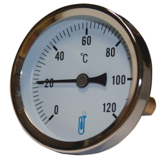 Thermo  cadran d63mm 0/120 ° plong.40mm doigt gant lait-Lire la description