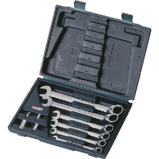 Ratschenschlüssel-Satz 16-tlg. 8-19mm umschlt.KS-Beschreibung lesen