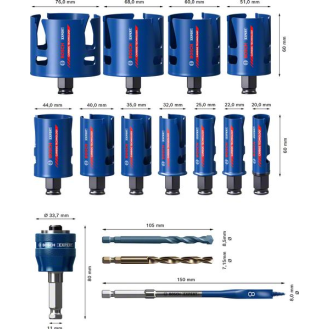 Lochsägen-Set EXPERT Universal 20-76 mm Bosch 15-teilig ConstructionMaterial-Beschreibung lesen