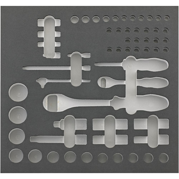 Werkzeugmodul 2/3 leer Steckschl. 1/4"+1/2" FORTIS-Beschreibung lesen