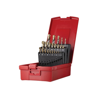 Kurzbohrer Set 1,0-10,5mmKernboh. 3,3-10,2mm A022 135G Typ N 2,5xD 24tlg. TiN Tip A088200S Dormer-Beschreibung lesen