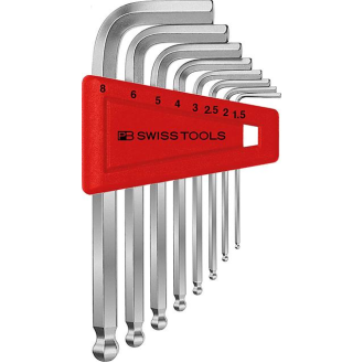 Winkelschraubendreher- Satz im Kunststoffhalter 8-teilig 1,5-8mm Kugelkopf PB Swiss Tools-Beschreibung lesen