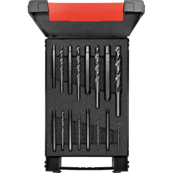Juego de extractores de tornillos, 16 pzs, con brocas helicoidales Juego de extractores de tornillos, 16 pzs, con brocas helicoidales-Leer más