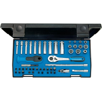 Set de llaves de dado GEDORE de 1/4", 49 piezas, hexagonal, largas-Leer más